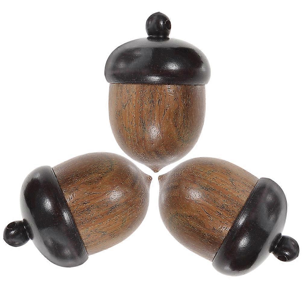 3pcs Wooden Acorns Charms for DIY Jewelry Making – Unique Craft Pendant Accessories for Bracelets, Necklaces & Decor – Smooth Finish Wood for