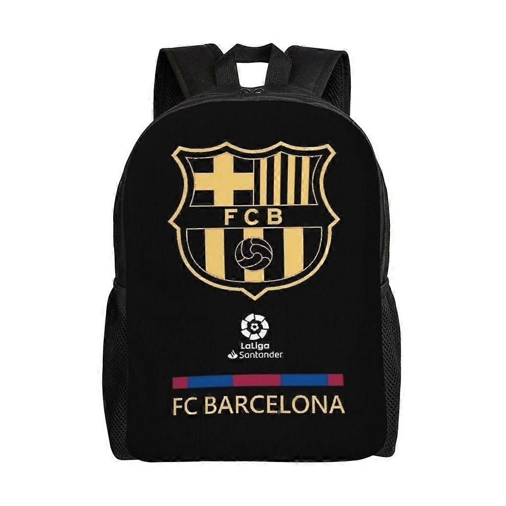 フットボールクラブバルセロナ用途の広いバックパック洗えるカジュアルスタイル学校学生バックパックトレンディオックスフォードクロスコンピューターバッグユニセックス-hjka2479