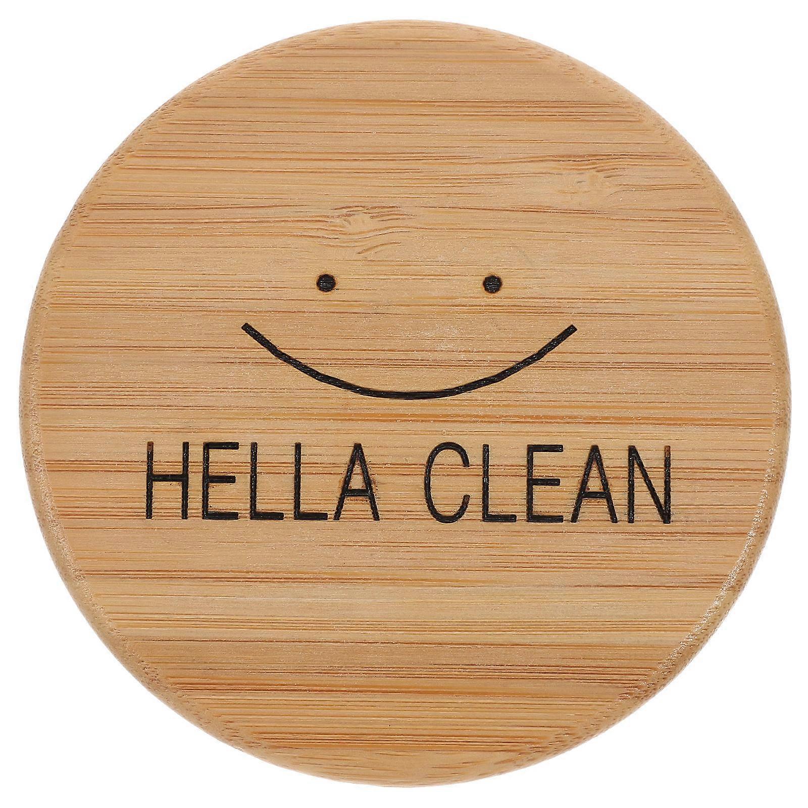 Clean Dirty Dishwasher Magnet Round Shape Bamboo Suitable For Ovens 9x9cm Indicates Clean Or Dirty 1Set