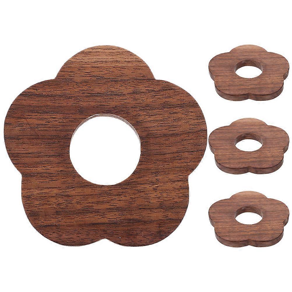 4 Pieces Light Brown Coasters for Protecting Furniture from Hot Drinks with Synthetic Material