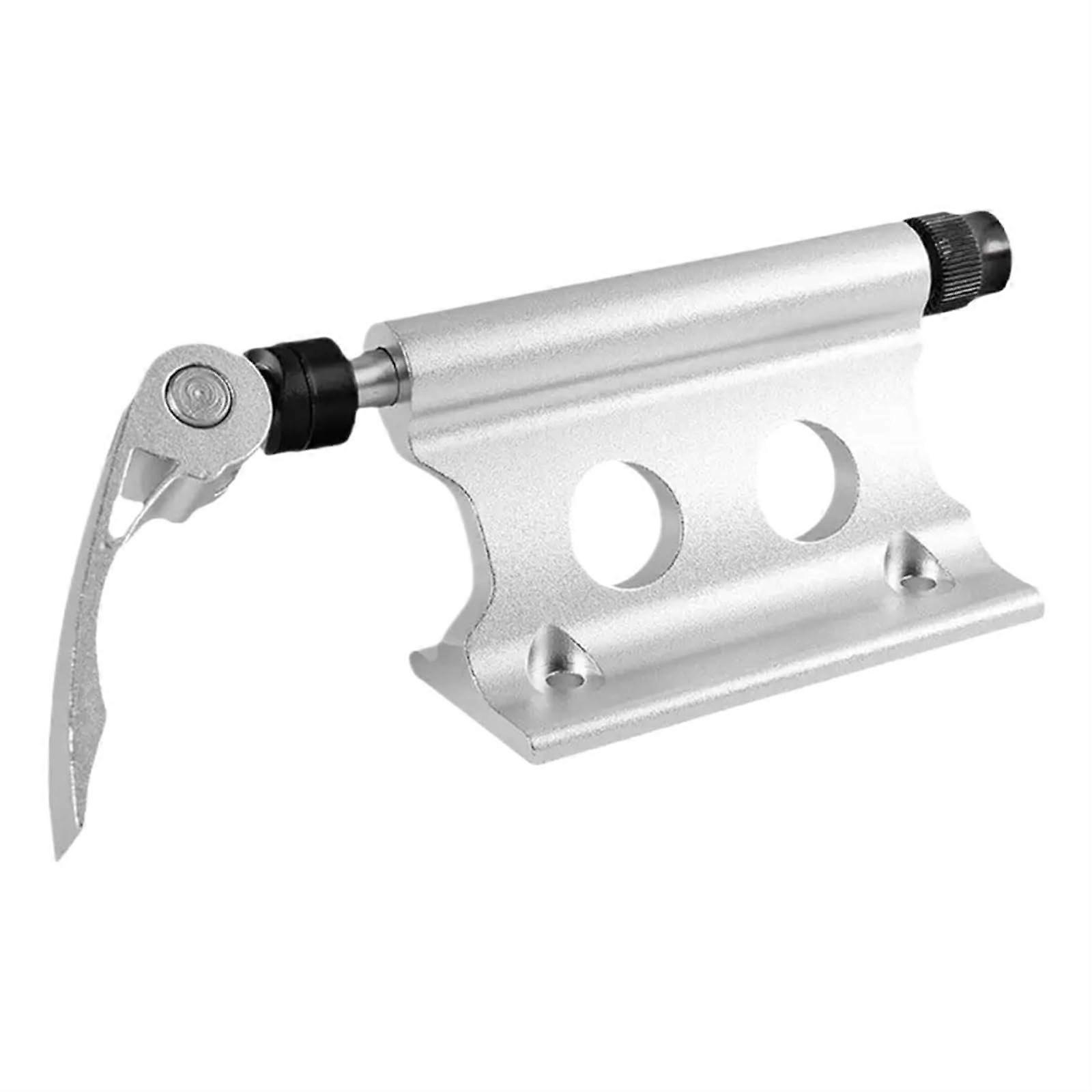 Aluminum alloy bicycle fork quickrelease fixing clip, block fork luggage parking stand carrier mount (silvery)