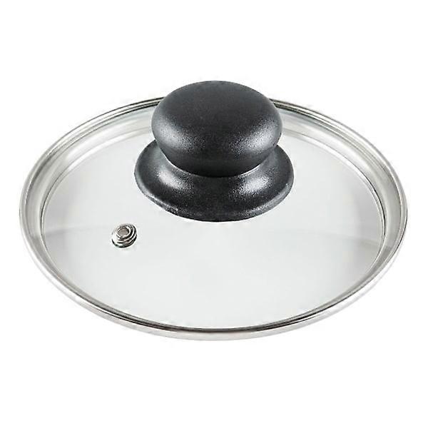 Glass Lid with Steel Frame, Plastic Handle and Steam Vent