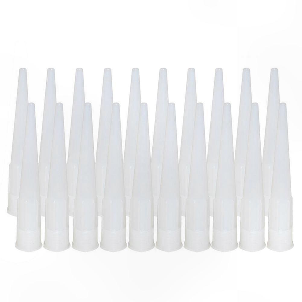 コーキングおよびシーラント塗布用シリコンノズル 20 パック、接着剤用延長チップ付き