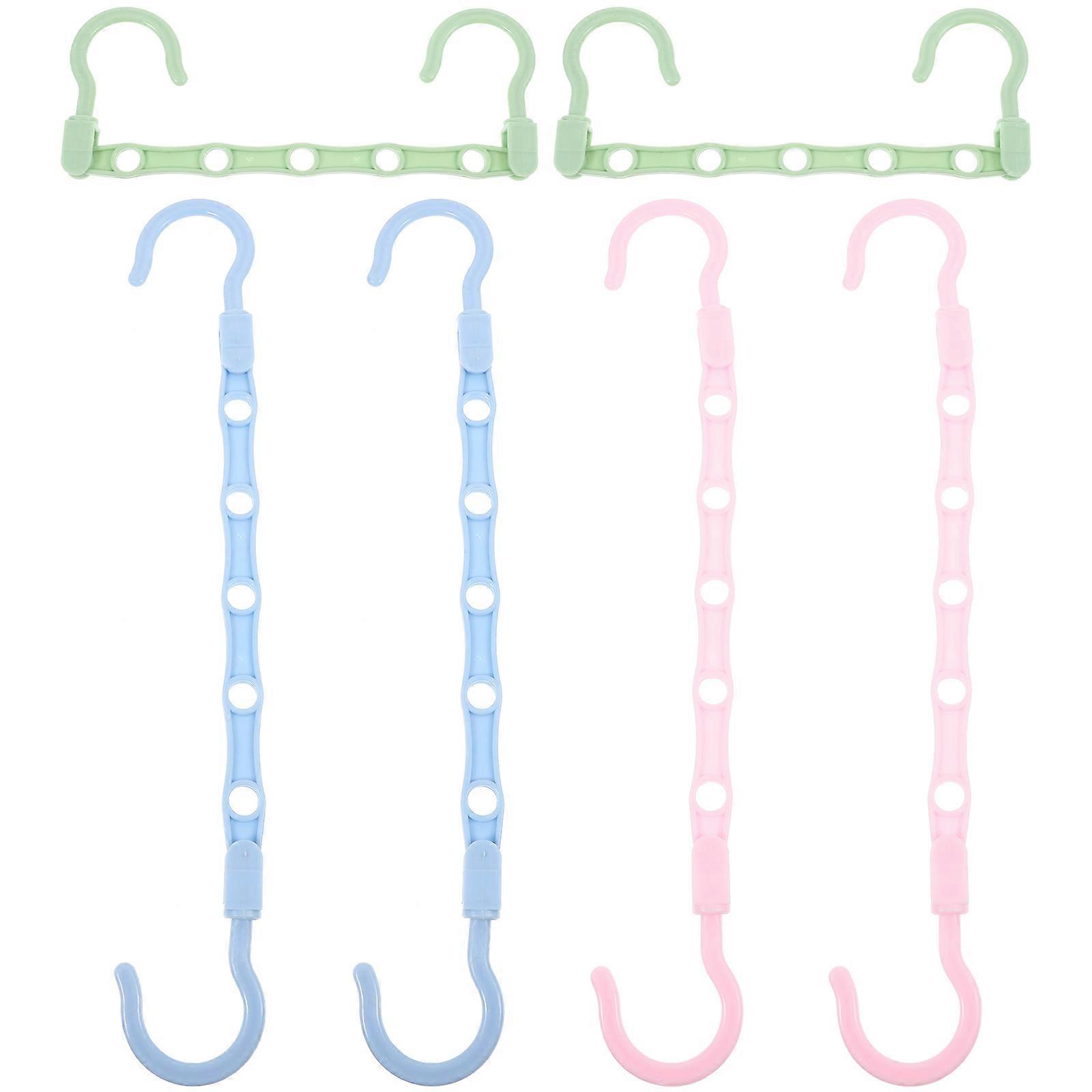 6Pcs Space Saving Hangers for Closet Wardrobe Clothes Organizer
