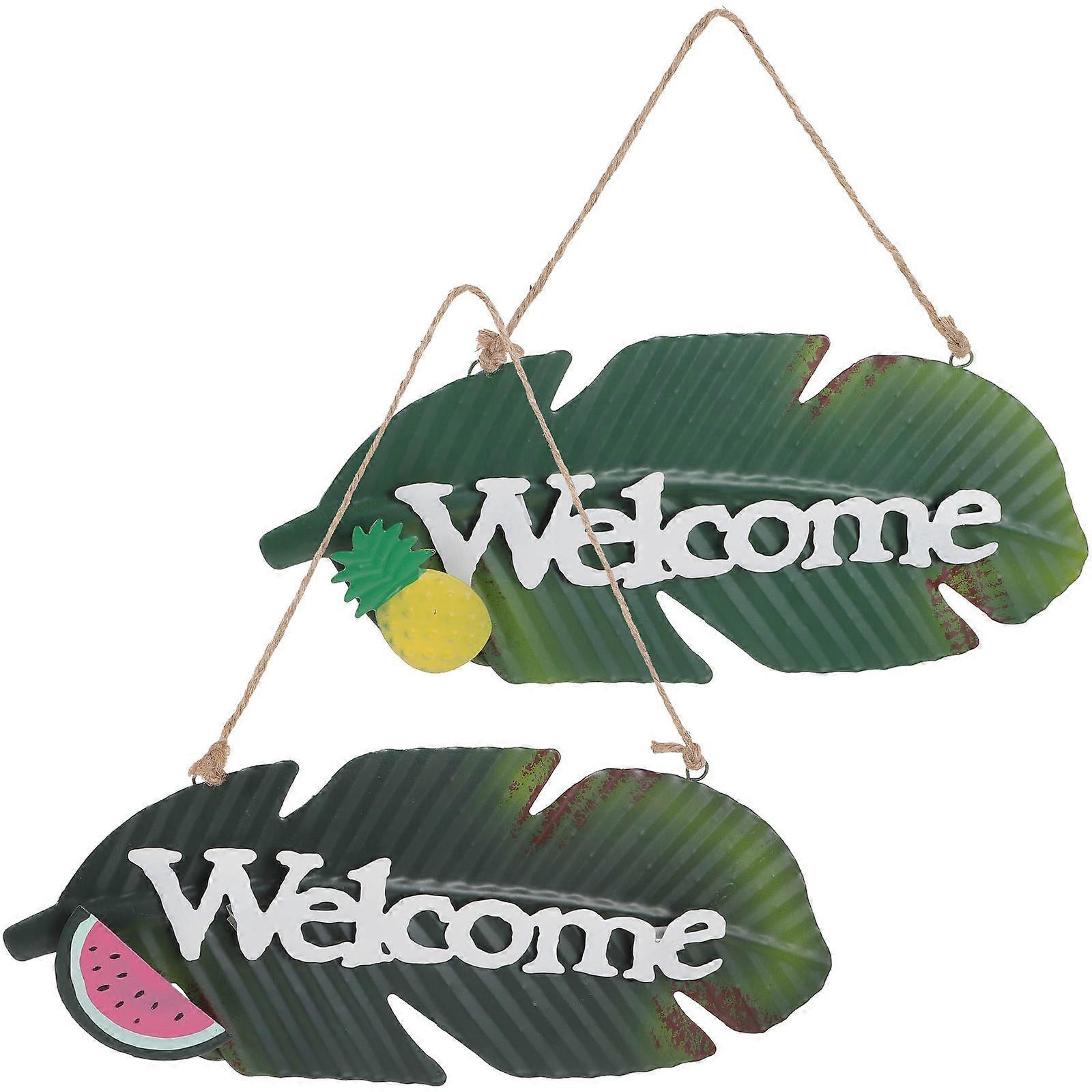 Welcome Party Sign 2Pcs Assorted Color Beach Signs Wall Decor Rectangle Function For Party Hosts