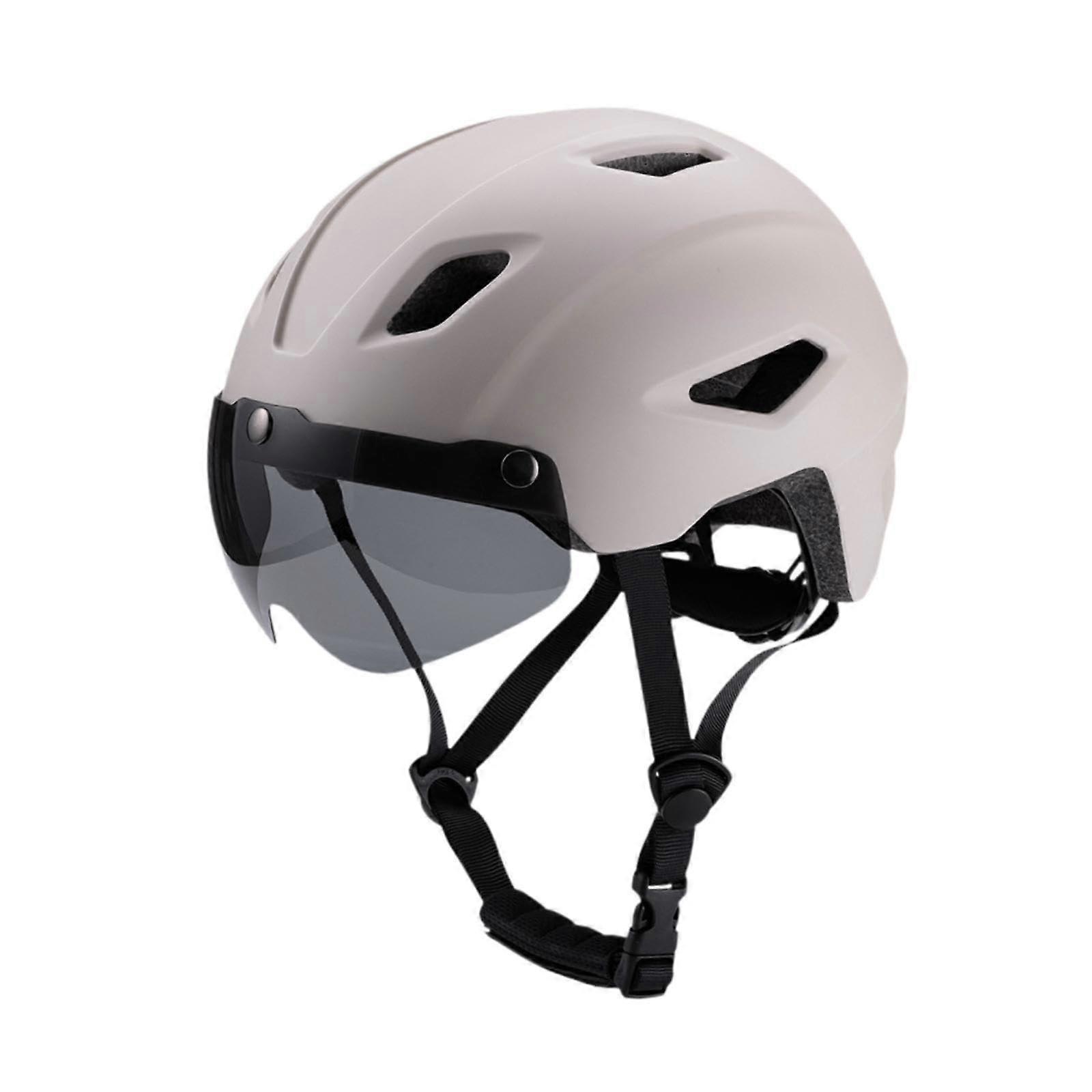 Kids Bike Helmet with Visor - Portable Ventilated Bicycle Helmet for Outdoor Riding Sports, Removable Padding, Hellbraun Color