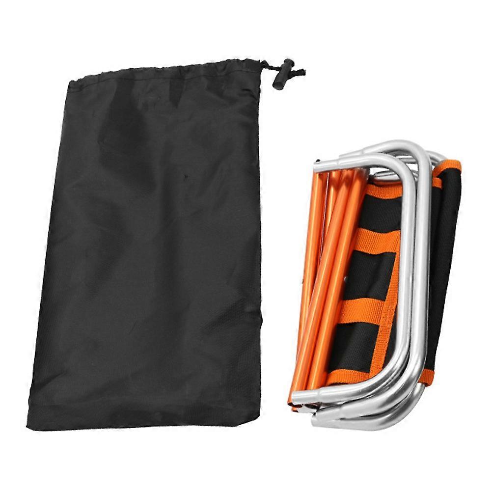 Folding Comfortable Camping Stool Portable Beach Stool For Men And Women 35x22cm Orange 1Pack