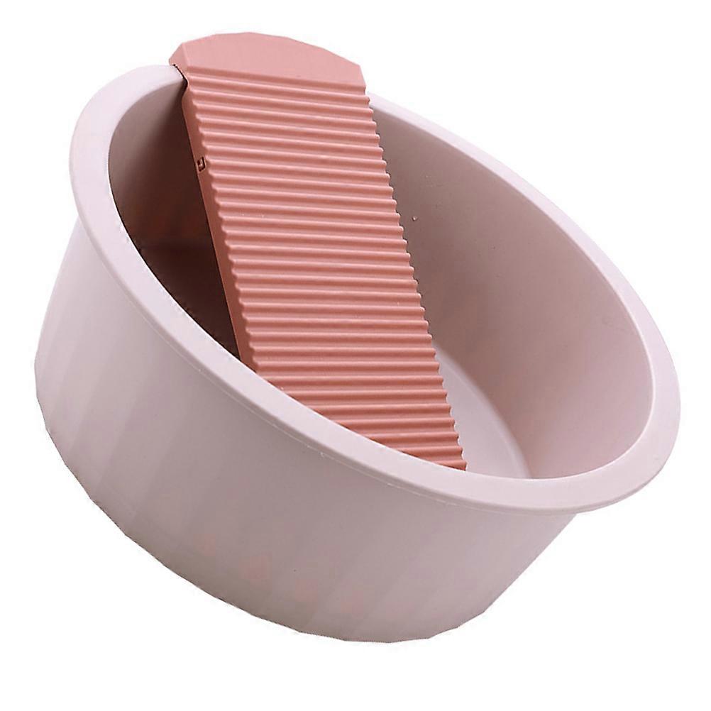 Baby Face Basin For Laundry Soaking Bathroom Kitchen Use Rectangular Pink 1 Set