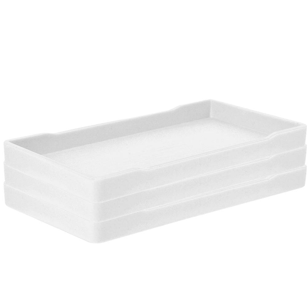 3pcs Countertop Tray Decorative Rectangle Tray Soap Storage for Bathroom Kitchen