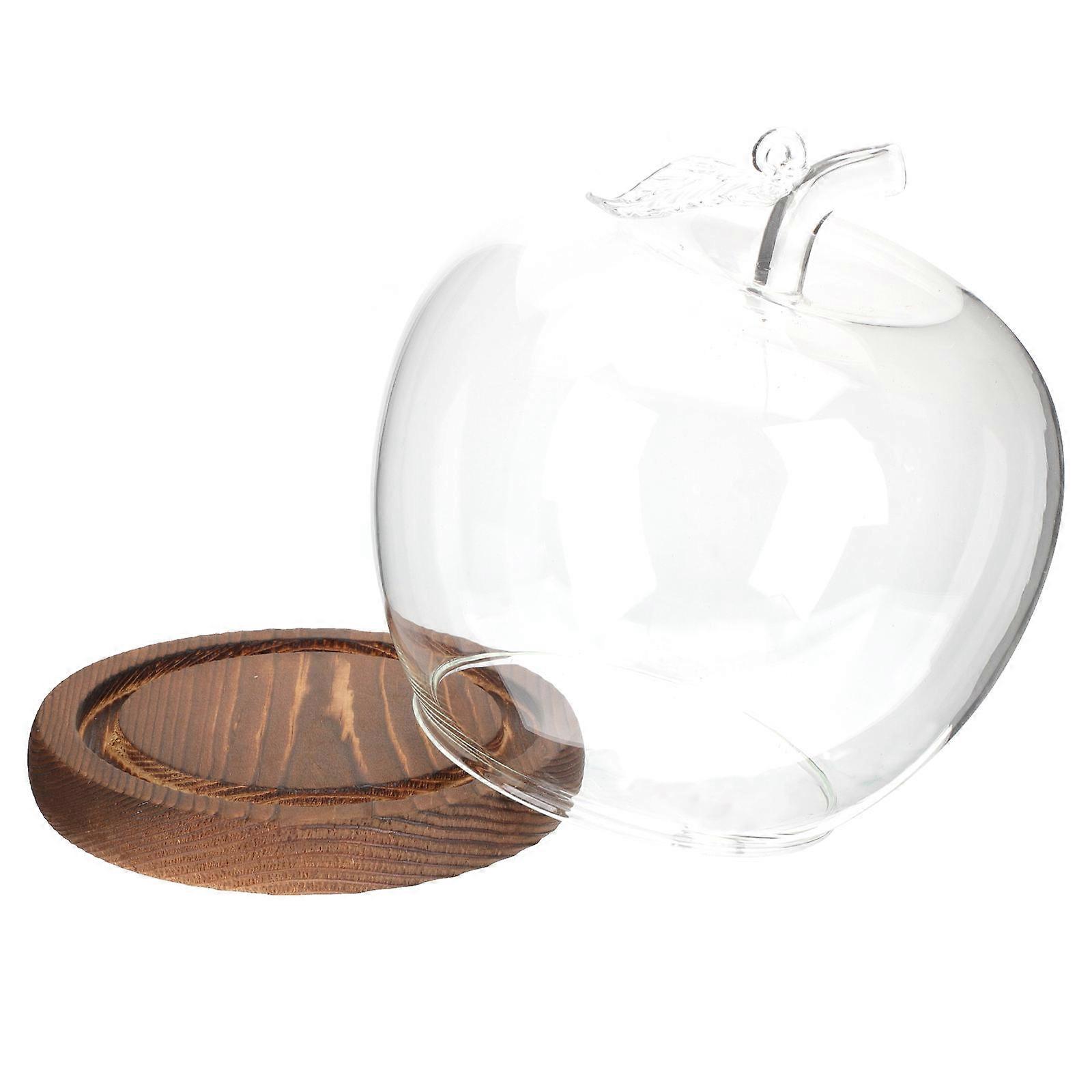 Dome Display Case With Flat Wood Base Perfect For Desktop Decor And Craft Displays Featuring A Dustproof Design Measuring 5.31X5.31X6.29In 1Pack