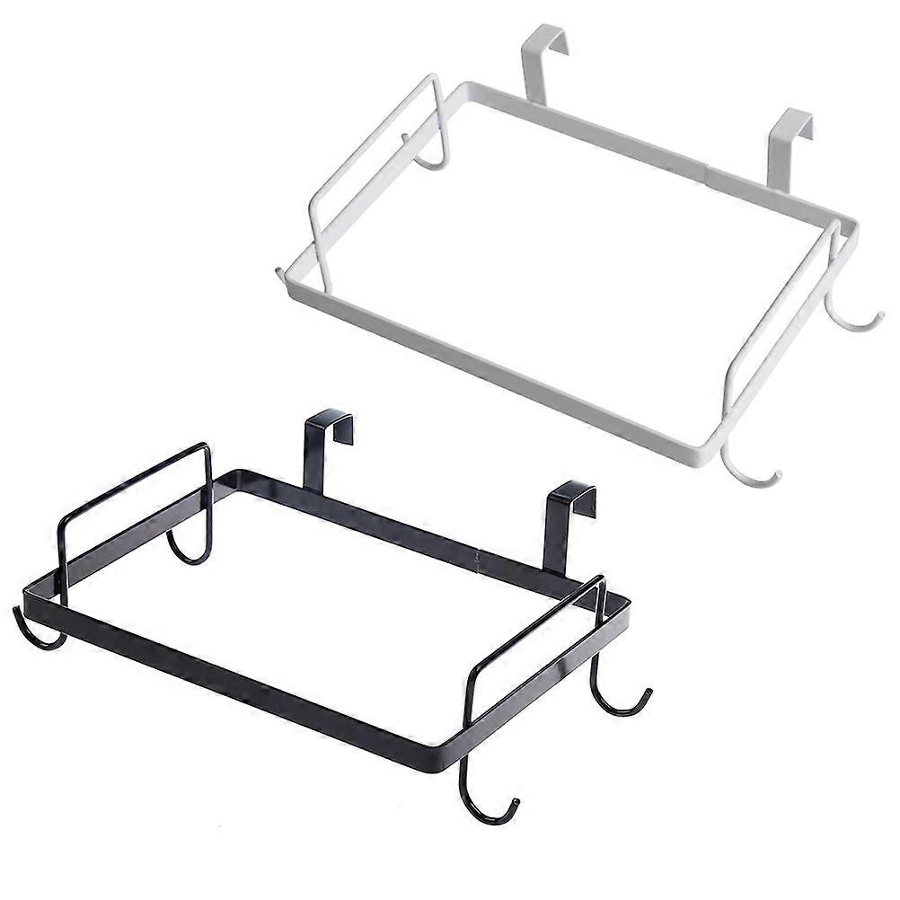 Multifunctional Iron Trash Bag Holder for Kitchen Use Easy to Install and 2 Pieces
