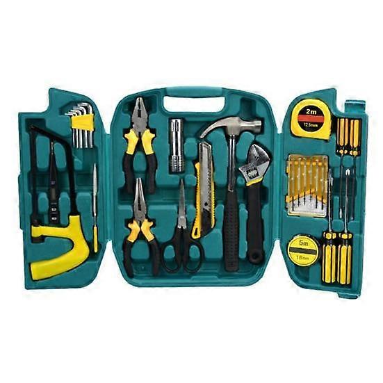 27Pcs Home Repair Tool Kit Portable Multipurpose Universal Auto Repair Tool Set Household Hand Kit with Toolbox