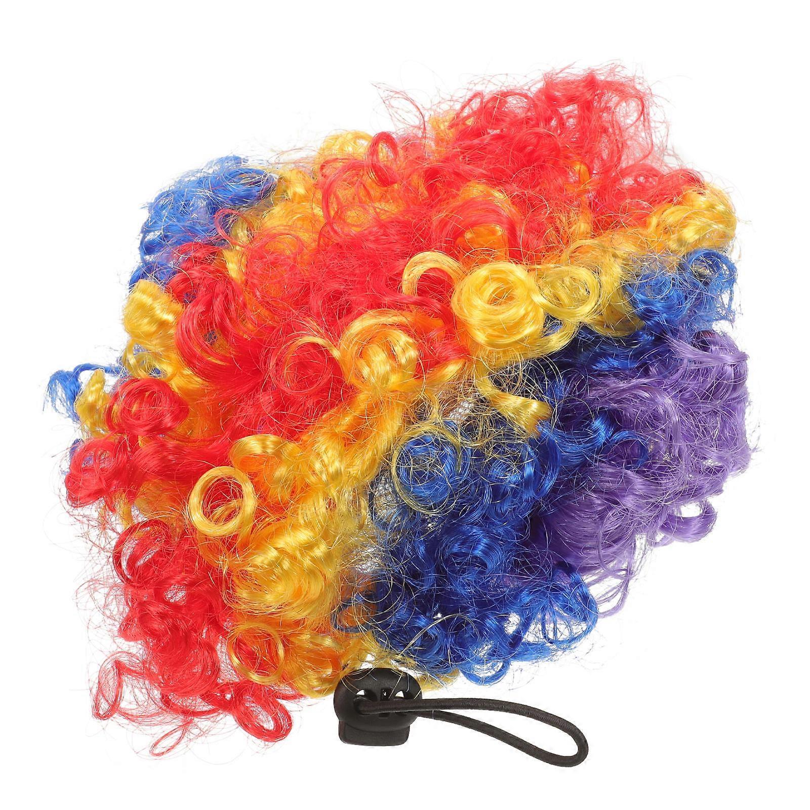 Pet Clown Wig for Dogs & Cats   Halloween Costume Accessory with Elastic Strap for Easy Wear at Parties & Festivals