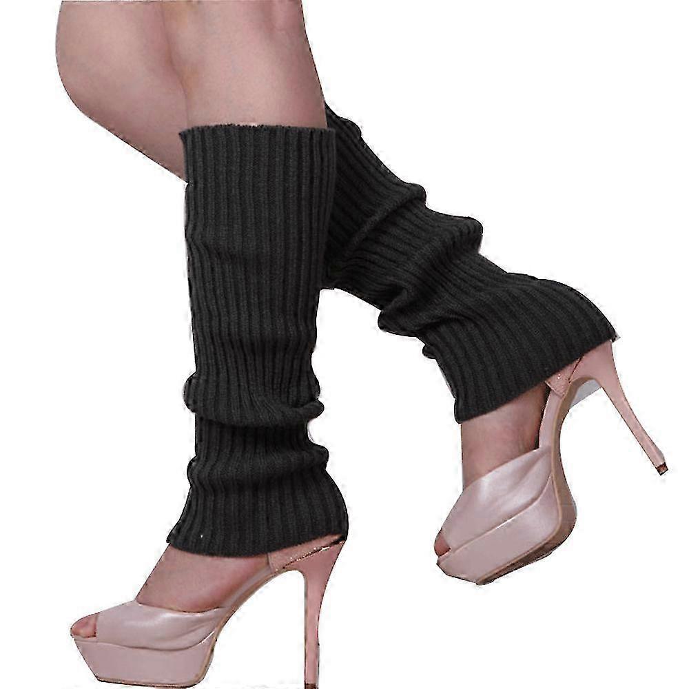 Ladies Leg Warmers Plain Colours Dance 80s Party Fancy Footless Sock UK One Size