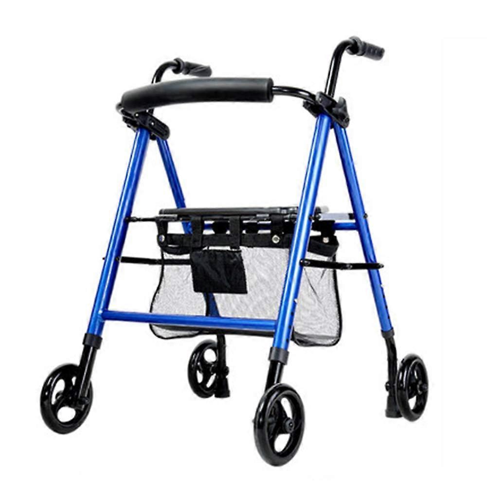 Rollator walkers for seniors, aluminum rollator with foldable seat, rolling walker with 6inch wheels, spacesaving.