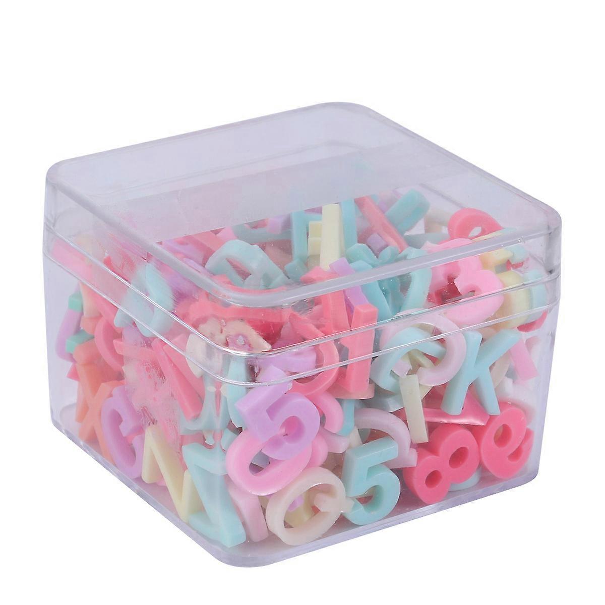 200Pcs Alphabet Beads Mixed Letters for DIY Bracelets Children's Educational Toys Handmade Gifts Resin Pendants Mixed Colors