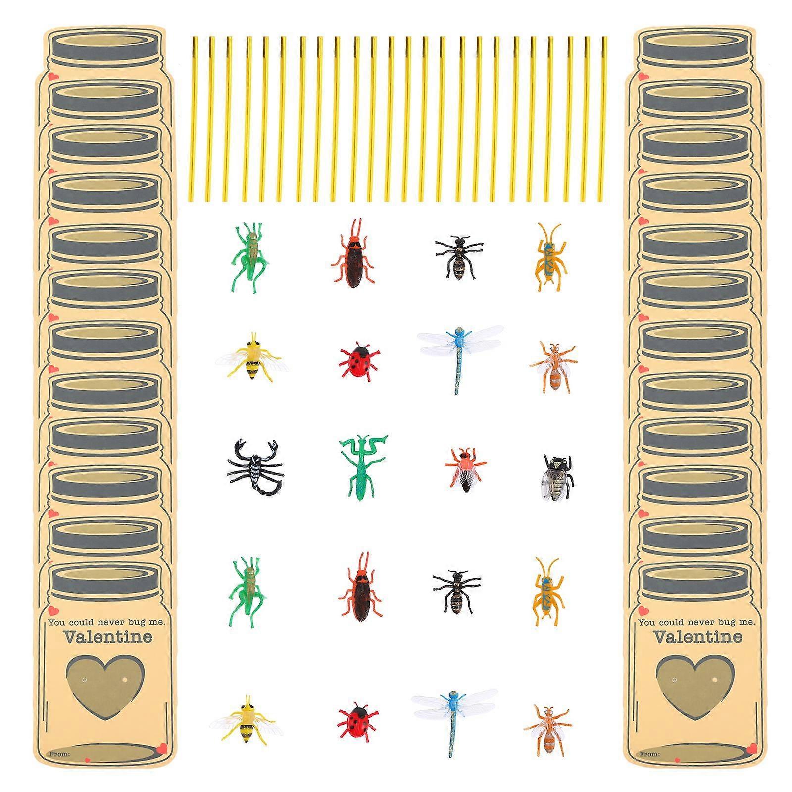 Valentines Day Insect Figures Cards, Sturdy Build, Suitable as Romantic Gifts