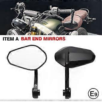 Applicable For Scrambler 400X Speed 400 T4 Motorcycle Handlebar End Mirror Side Rearview Mirrors Adjustable Wide Vision Rotation Rimless