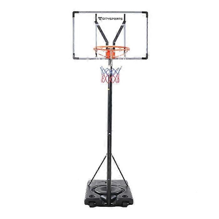 CITYSPORTS Verstelbare basketbalring hoogte 180-305 cm 45 cm paneel voor volwassenen
