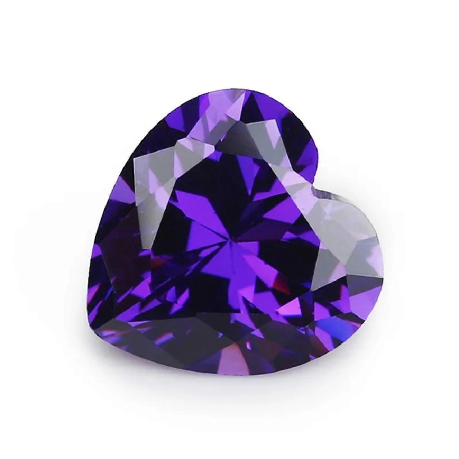 Heart Cut Cubic Zirconia Stones - Loose Synthetic Gemstones for Jewelry Making 3x3mm to 10x10mm, Clear and Sparkling