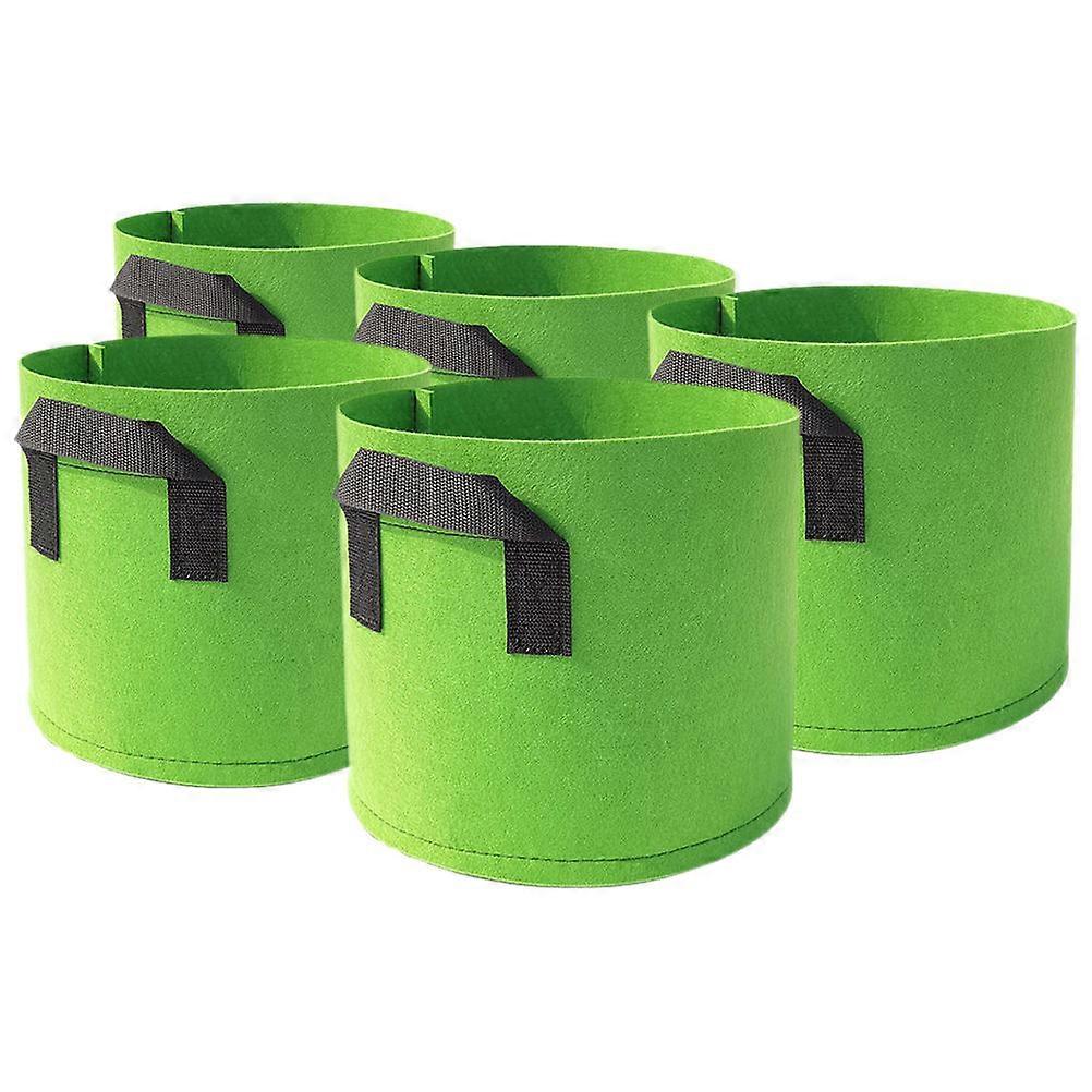 5PCS Thickened Non Woven Planting Bags for Flowers, Vegetables, and Garden Use – Durable, Breathable Grow Bags for Easy Transplanting and Healthy