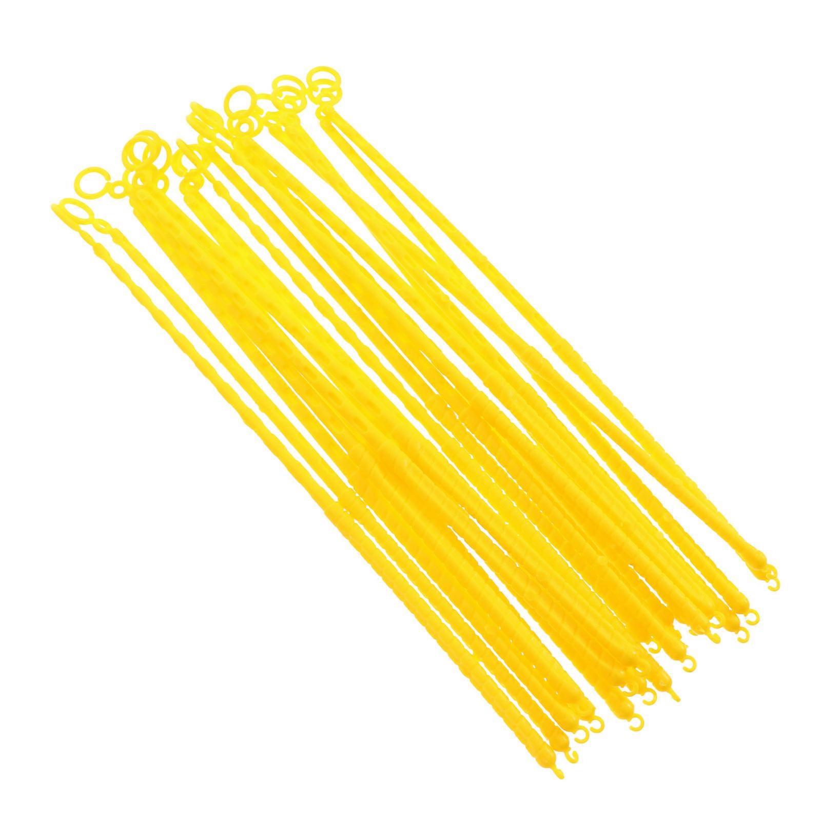 DIY Plastic Lantern Sticks for Kids Yellow Handheld LED Light Pole for Party Decoration 100 Pcs