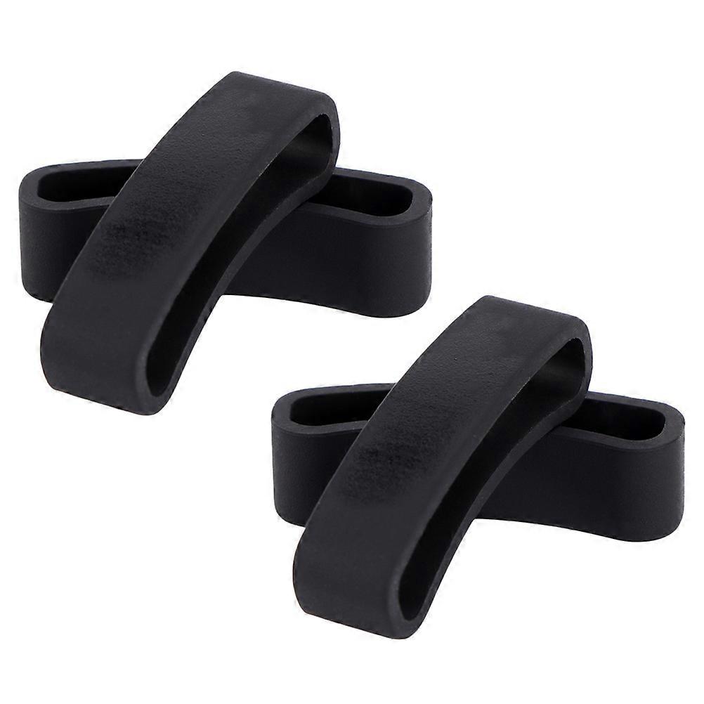Watch Band Fastener Rings Rubber Buckle for Daily Use Black 6pcs Lightweight Comfortable
