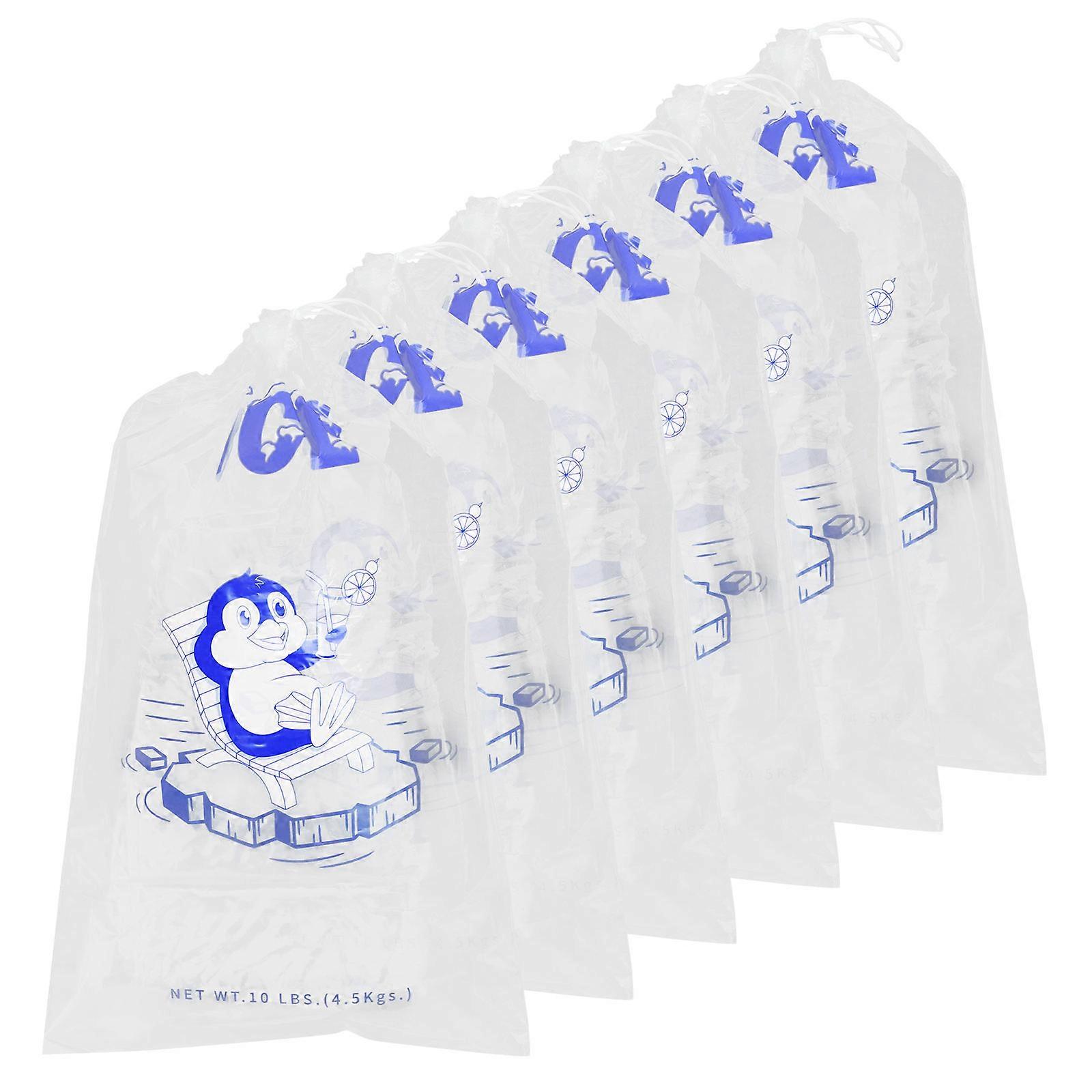 Ice Bag For Freezer 50Pcs Reusable Storage Assorted Color Ice Preservation Drawstring Design For Households