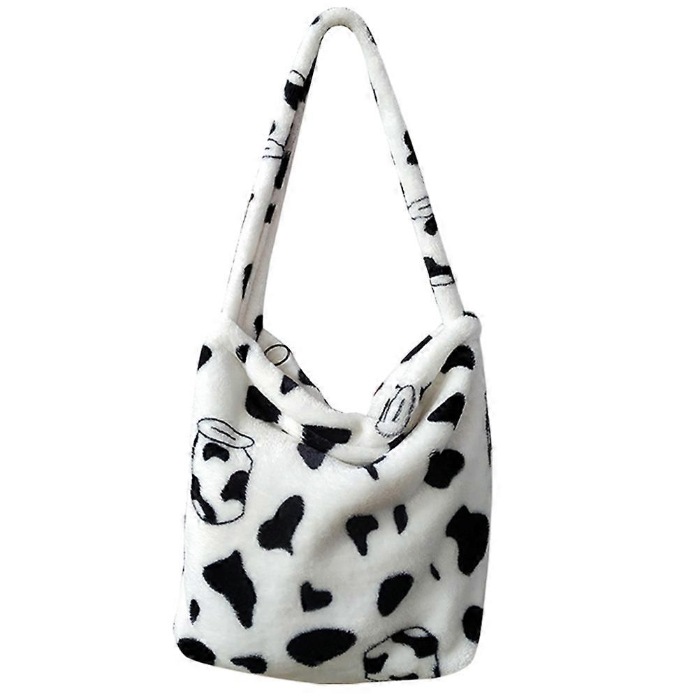 Fashion Woman's Armpit Bag Plush Shoulder Bag for Storage Assorted Color Large Capacity Zipper Design
