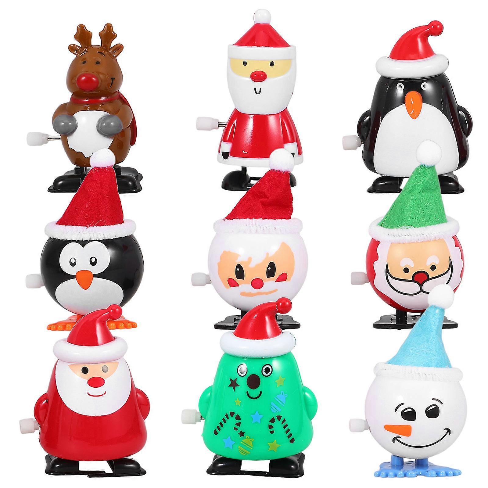 Mini Wind Up Toys Bulk Cartoon Shape Christmas Festivities Assorted Gifts