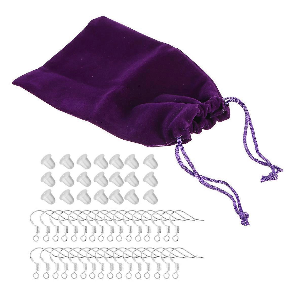 Purple Earring Hooks with Open Eyelet for Easy Connection Perfect for Jewelry Making Supplies 200PCS