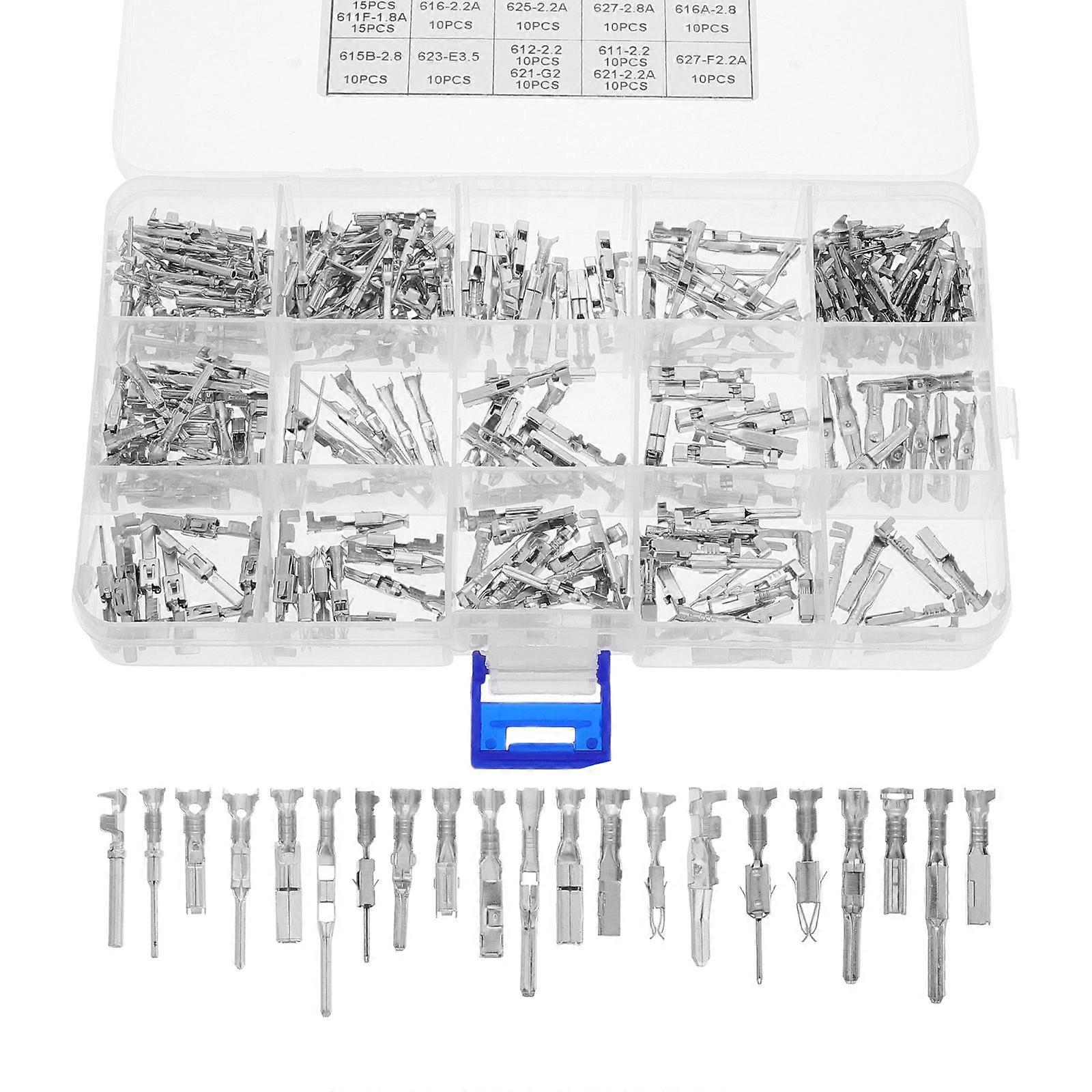 Automotive Wire Connectors Kit 290pcs Male Female Crimp Terminals for Cars Motorcycles Electrical Pin Connectors Quick Setup Broad Compatibility