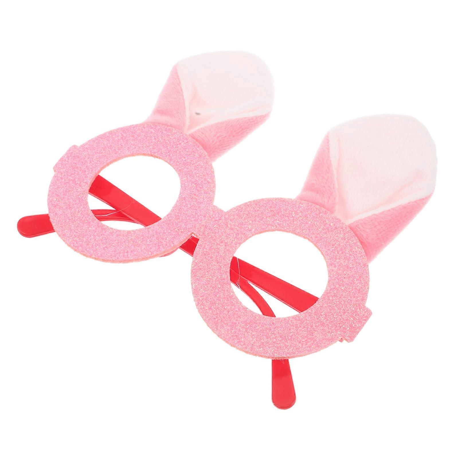 Glittering Bunny Glasses for Girls Funny Easter Frame with Rabbit Ears for School Projects Parties and Arts and Crafts Activities