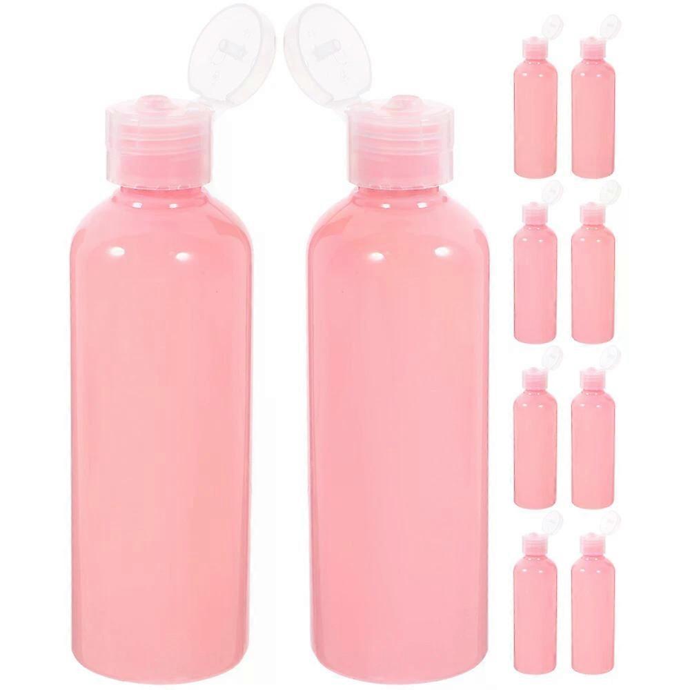 10 Pcs Lotion Bottles, Travel Size Empty Liquid Containers with Flip Cap, Pink