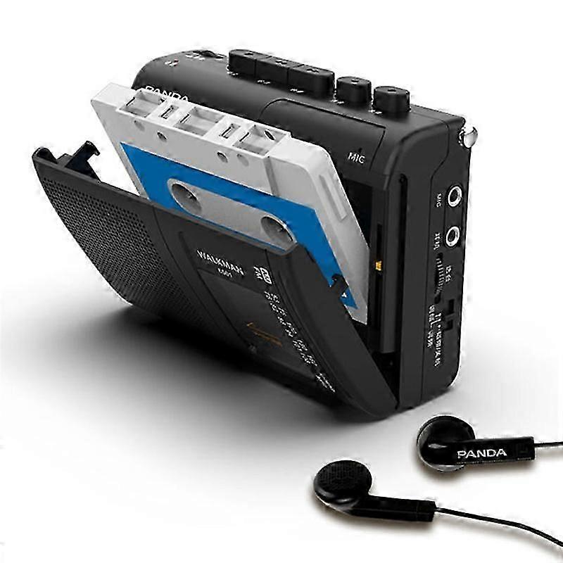 Panda 6501 Retro AM/FM Cassette Player with Loudspeaker - Portable Walkman-Style Tape Recorder