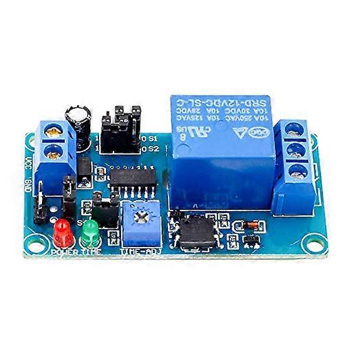 12V DC Delay Relay Module with Adjustable Timer for On/Off Control, 10A, Ideal for Automation Projects