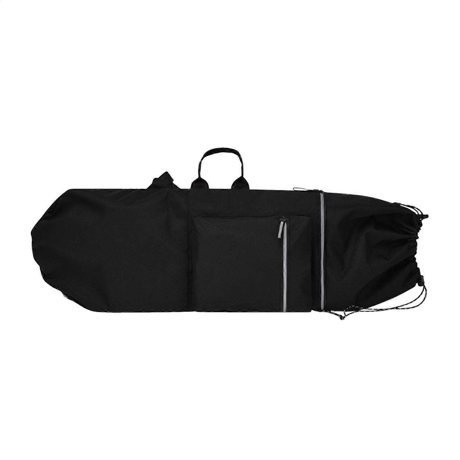 Storage Bag for Skateboard, Black Oxford Backpack with Shoulder Strap, Travel-Friendly, Outdoor Use, Single Carry Design