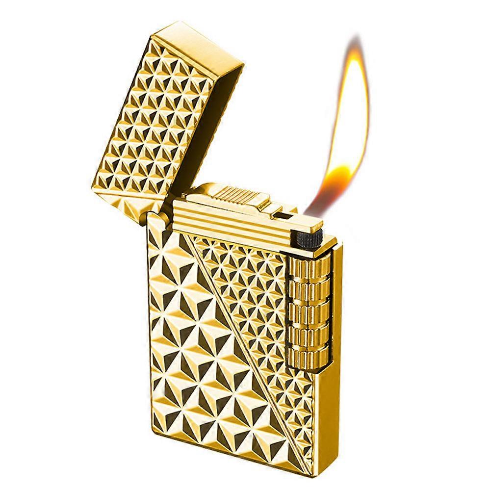 Refillable Butane Lighter Lightweight Compact Metal Lighter for BBQ Grilling