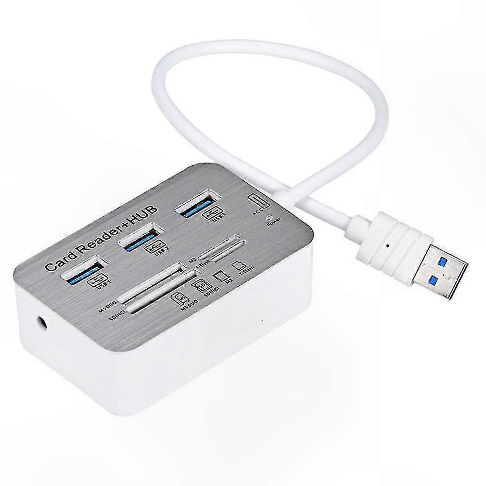 7-in-1 USB 3.0 Hub with Card Reader for SD MS Micro SD MMC Memory Cards