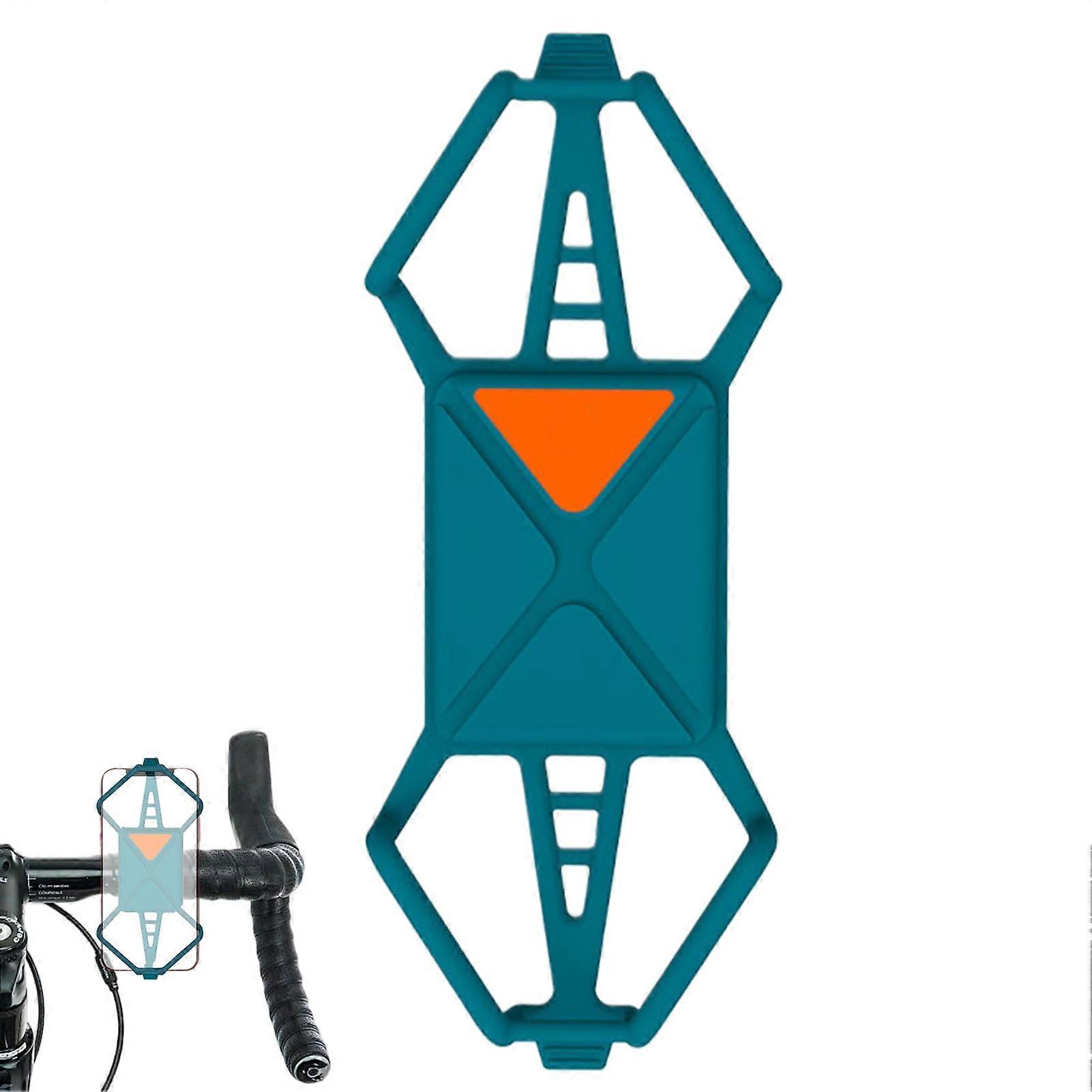 Phone Holder for Bicycle, 360-Degree Rotating Stand, Elastic Silicone Band, Non-Slip, Quick-Release, For Adventure