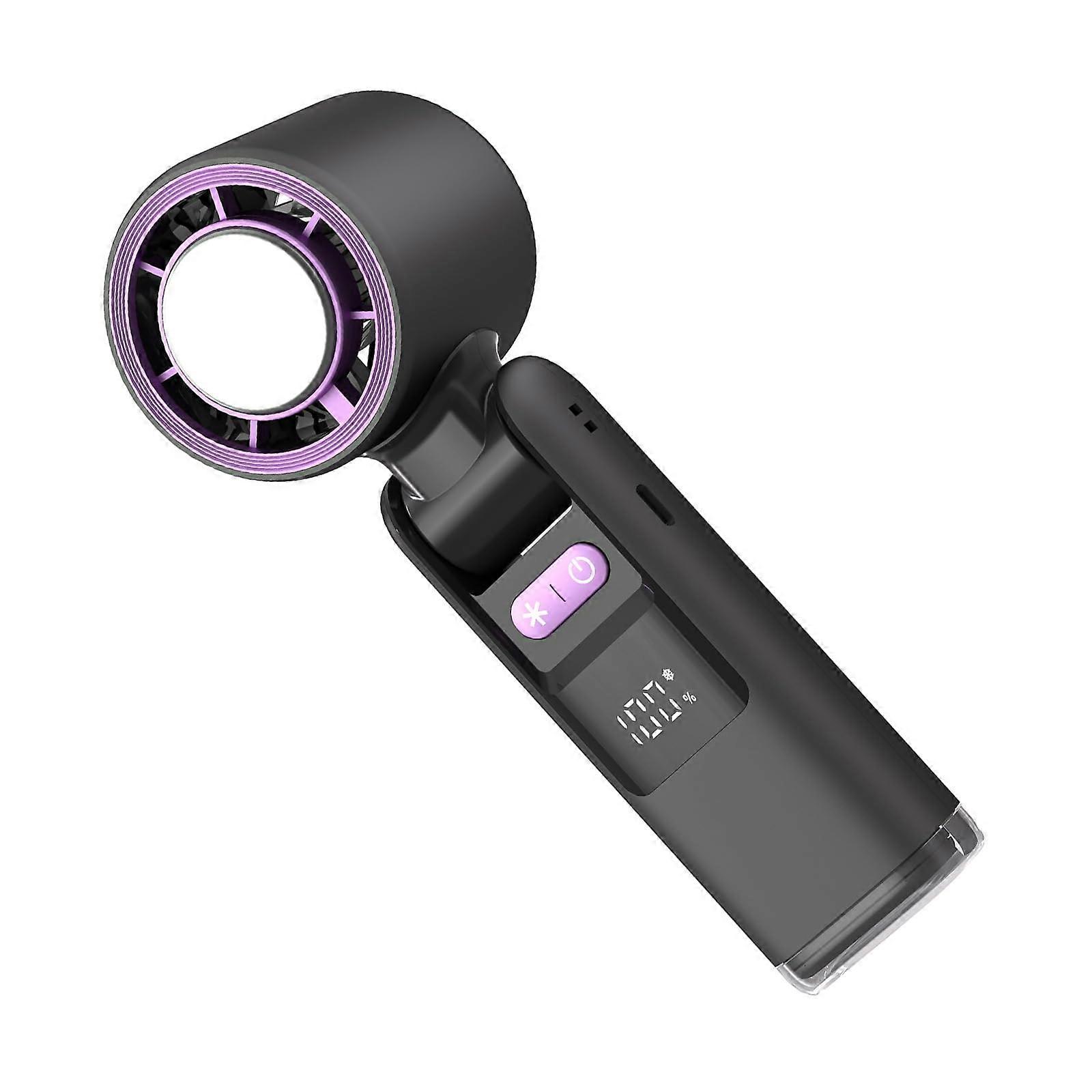 Portable Handheld Fan 100-Speed Adjustable Rechargeable Battery-Operated Outdoor Ergonomic Handle For Travel Camping