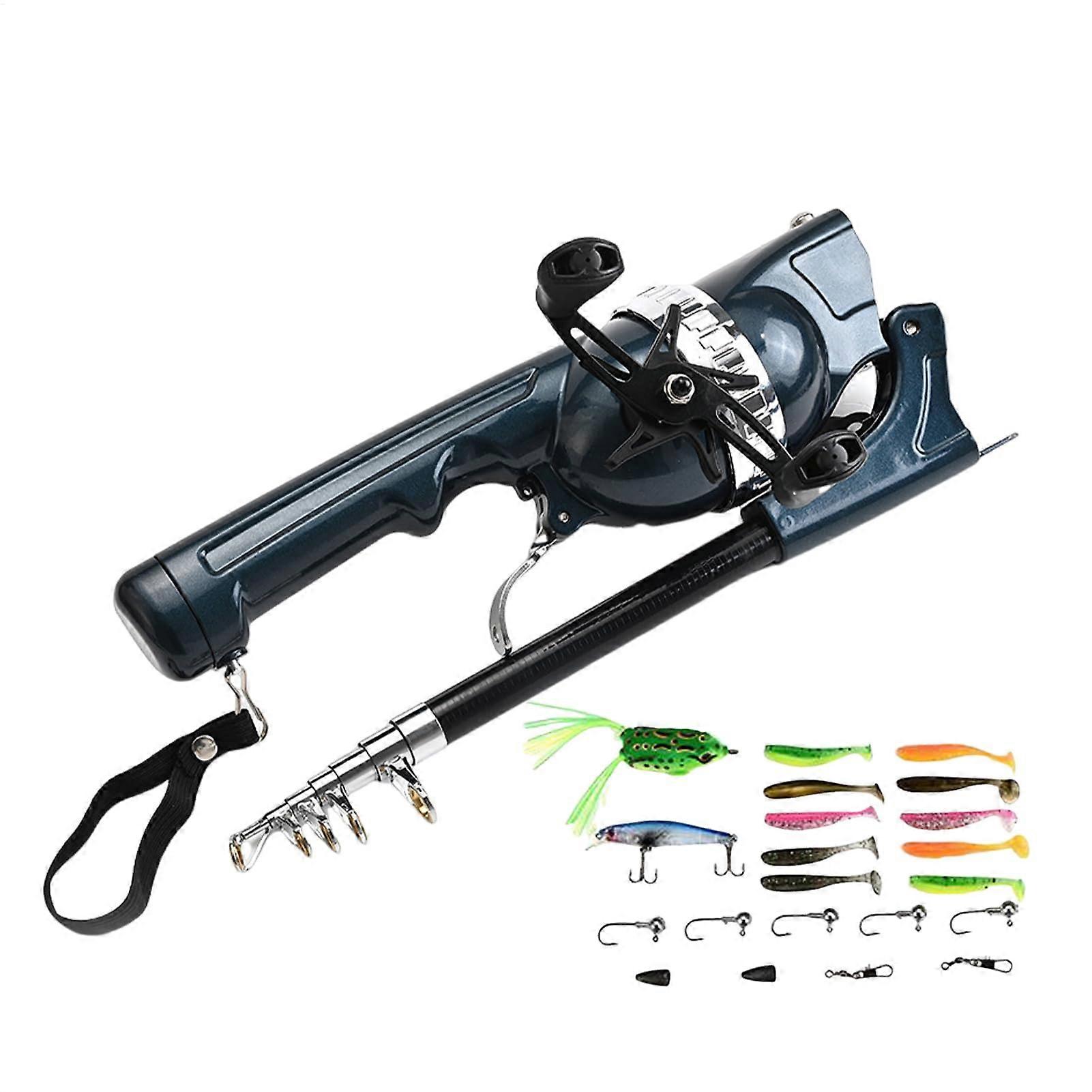 Telescope Fishing Rod Foldable Fishing Rod Made of Lightweight Metal Practical Fishing Gear as a Gift Idea for Friends, Grandpa, Dad, Uncle