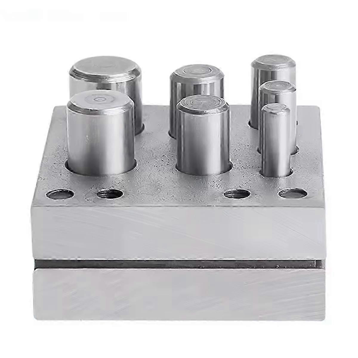 Round Punch Die Set with 7 Holes for Cutting and Shaping Nest Punching Tools