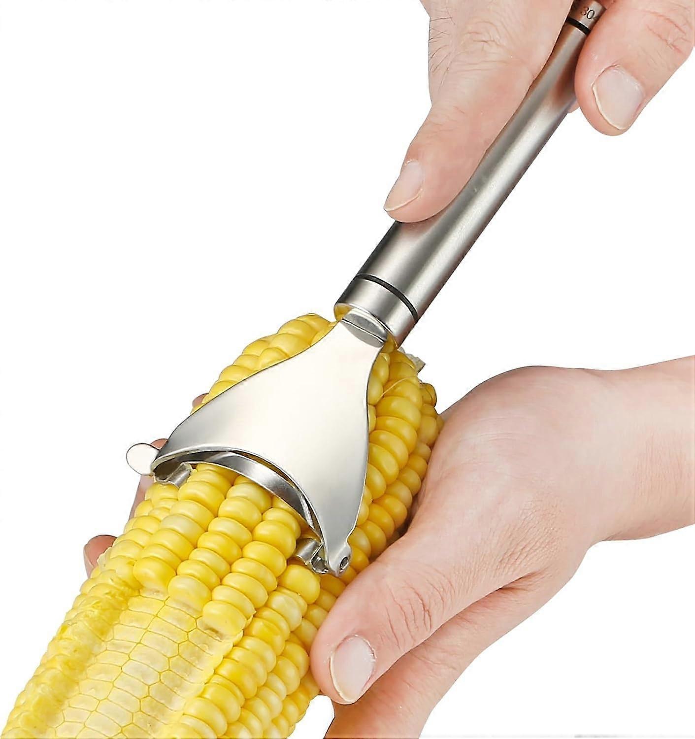 Corn Peeler Stainless Stee Corn Cob Stripper Tool Corn Thresher From The Cob, Removes Corn Kernels F