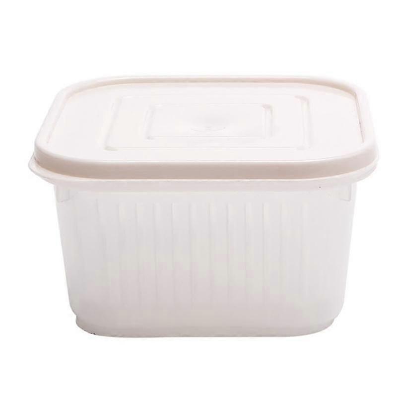 Double Layer Fruit Ginger Garlic Onion Drain Fridge Sealed Fresh-keeping Box
