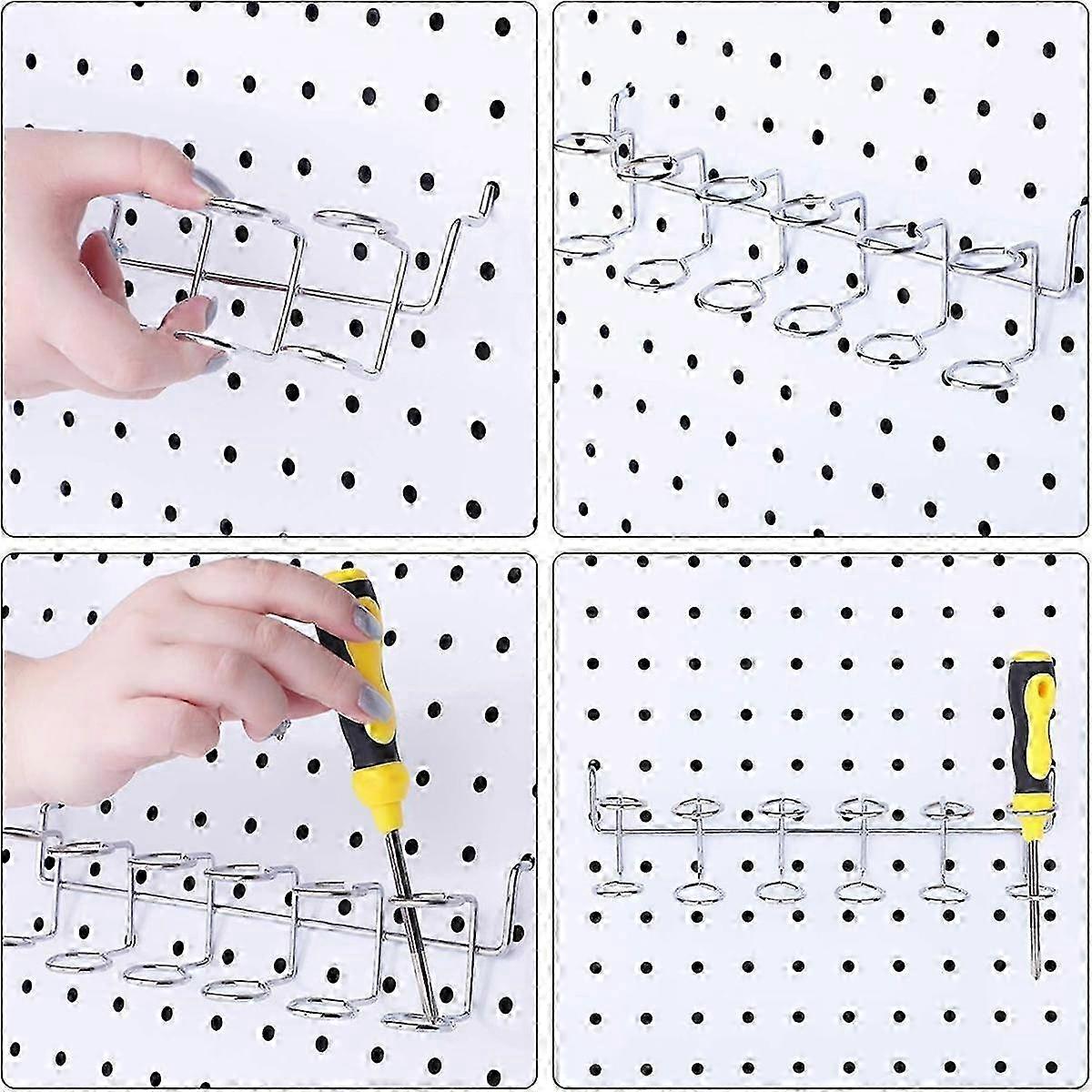 Peg Board Screwdriver Holders & Organizer Racks for Tool Storage: Multi-Ring Tool Multi-Tool Organizer Accessories