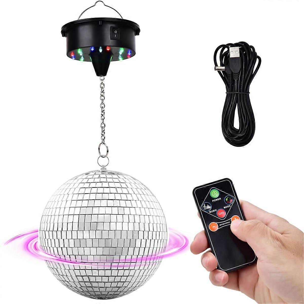Rotating 6in Disco Ball with Motor,6-12RPM Adjustable Spend