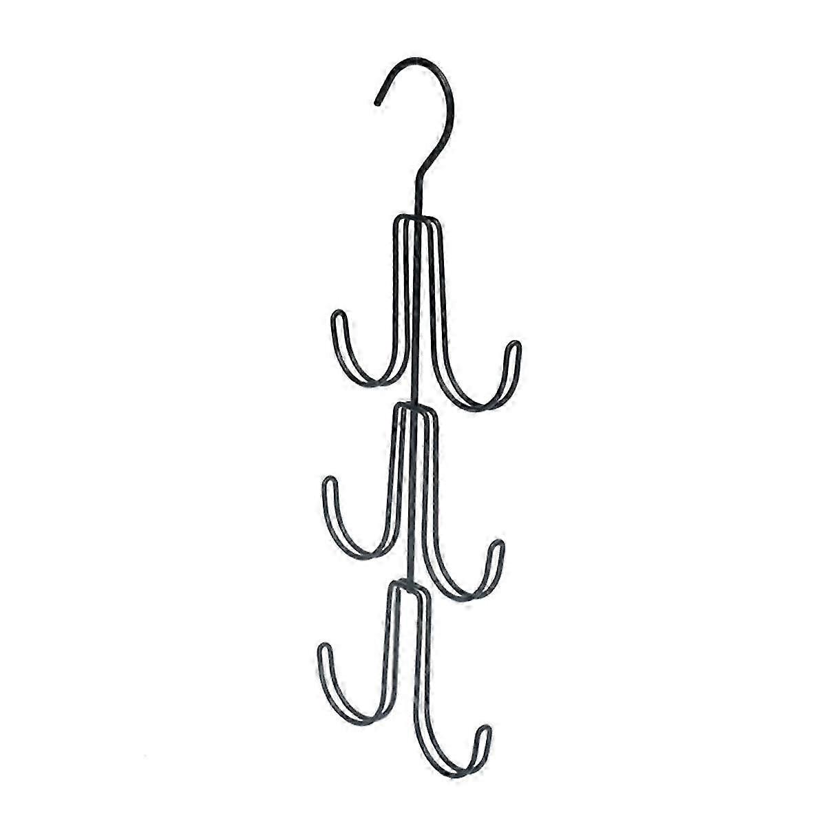 Black Handbag Storage Hanger Metal Rotatable Hook for Organizing and Storing Multifunctional Bag Tie Holder