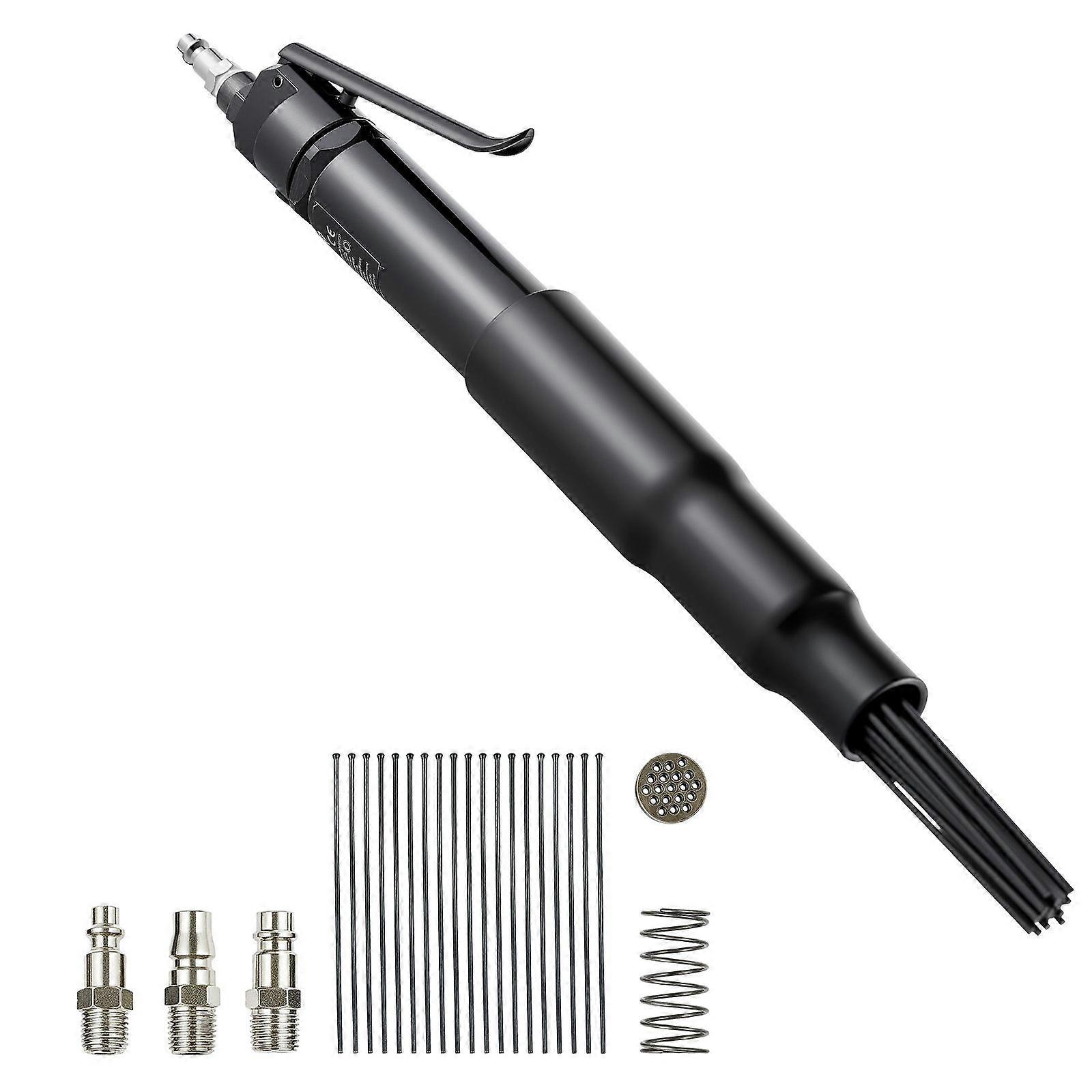 Air Needle Scaler, 3400BPM Pneumatic Scaler for Rust Paint Removal - with 3-Speed Adjustment, 19 Hardened Needles