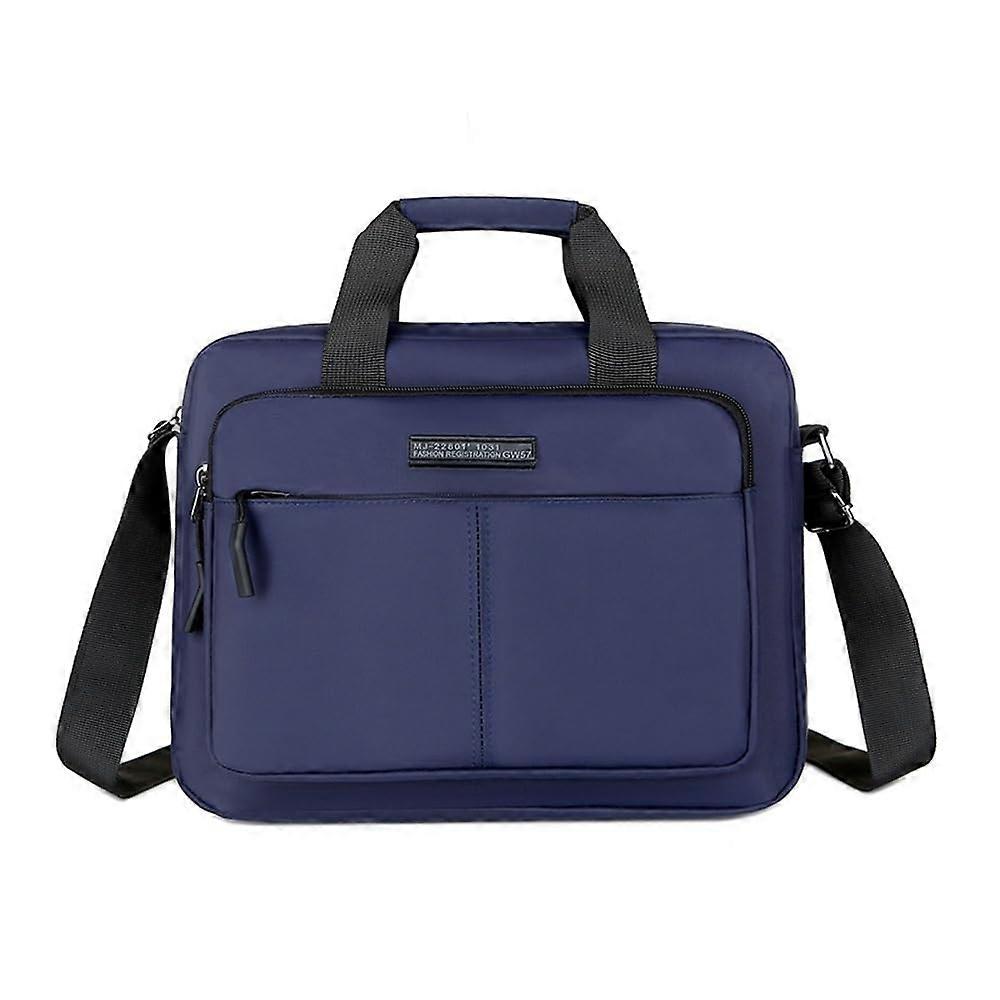 Men's Messenger Bag Large Capacity Horizontal Shoulder Bag For A4 Documents, Keeps Essentials Organized, Blue